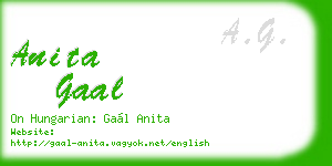 anita gaal business card