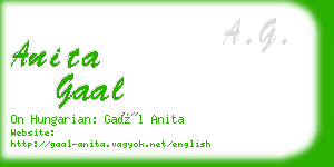 anita gaal business card